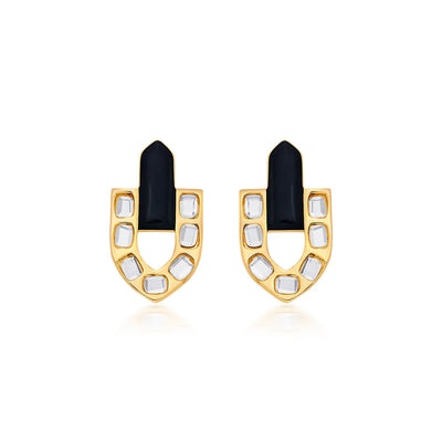 Just Jamiti Art Deco Earrings - Isharya | Modern Indian Jewelry