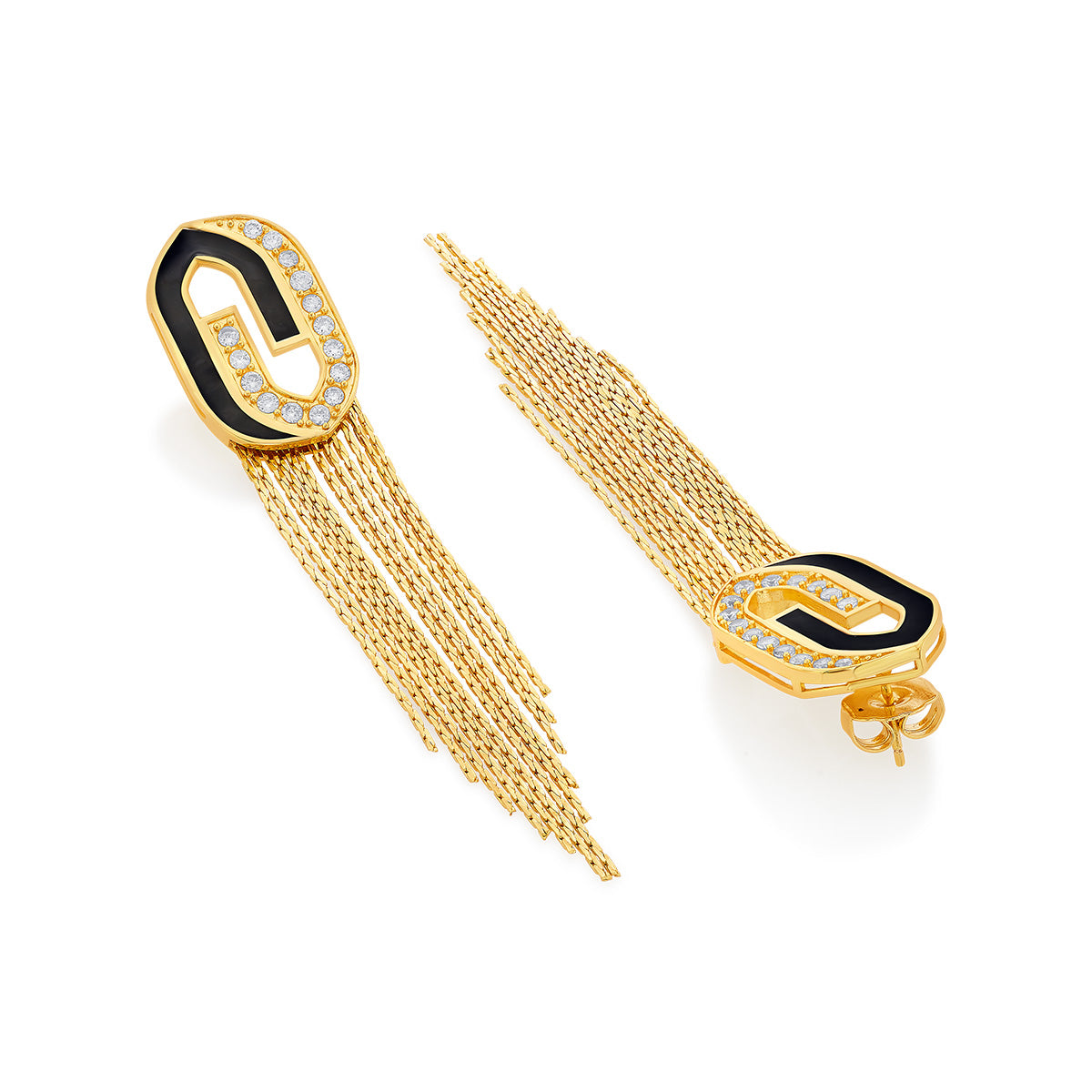 Just Jamiti Art Deco Tassel Earrings - Isharya | Modern Indian Jewelry