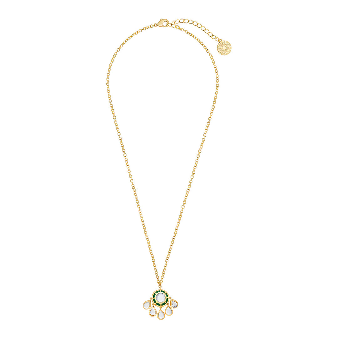 B-dazzle Green Crystal Toggle Necklace