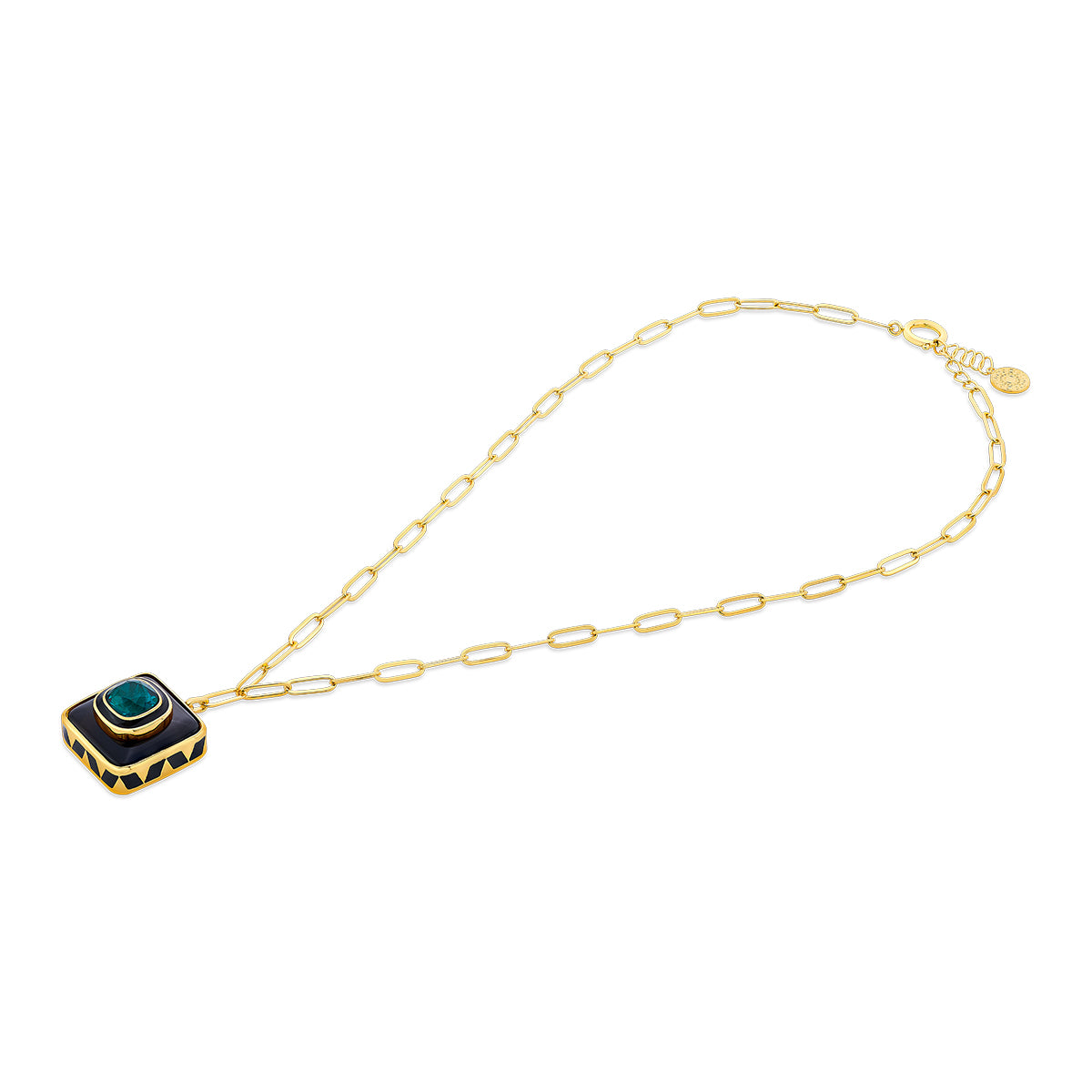 B-dazzle Green Crystal Resin Necklace - Isharya | Modern Indian Jewelry