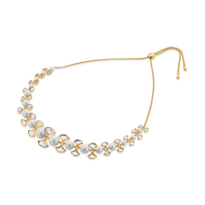Amara Mirror Pearl Necklace - Isharya | Modern Indian Jewelry