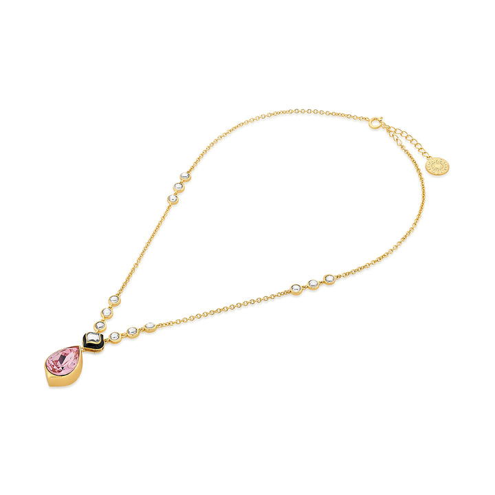 Amina Pink Crystal Necklace