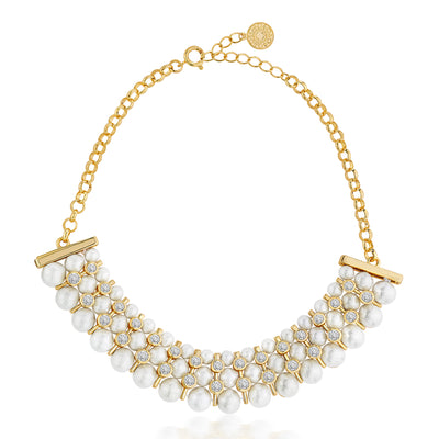 Amara Pearl Statement Choker Necklace - Isharya | Modern Indian Jewelry