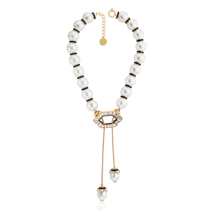Amara Pearl String Choker Necklace - Isharya | Modern Indian Jewelry