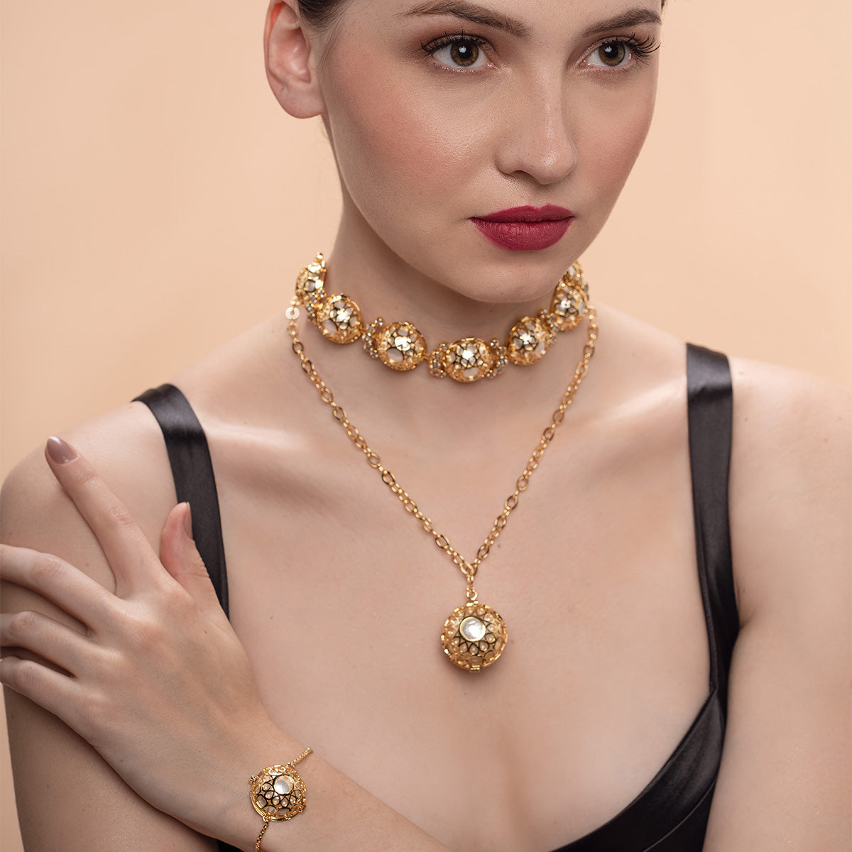 Amara Statement Pearl Necklace - Isharya | Modern Indian Jewelry