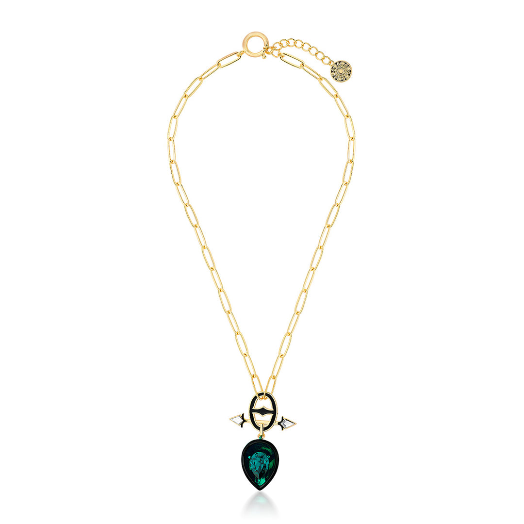 B-dazzle Green Crystal Toggle Necklace