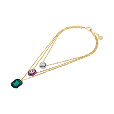 Banger Multi-Coloured Layered Necklace - Isharya | Modern Indian Jewelry