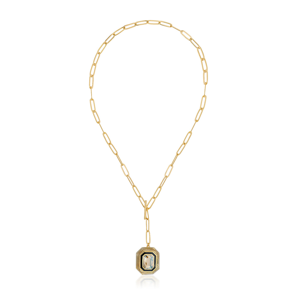 Bougie Infinity Cut Crystal Y-Necklace - Isharya | Modern Indian Jewelry