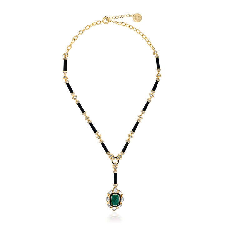 Begum Haute Evergreen Drop Necklace - Isharya | Modern Indian Jewelry