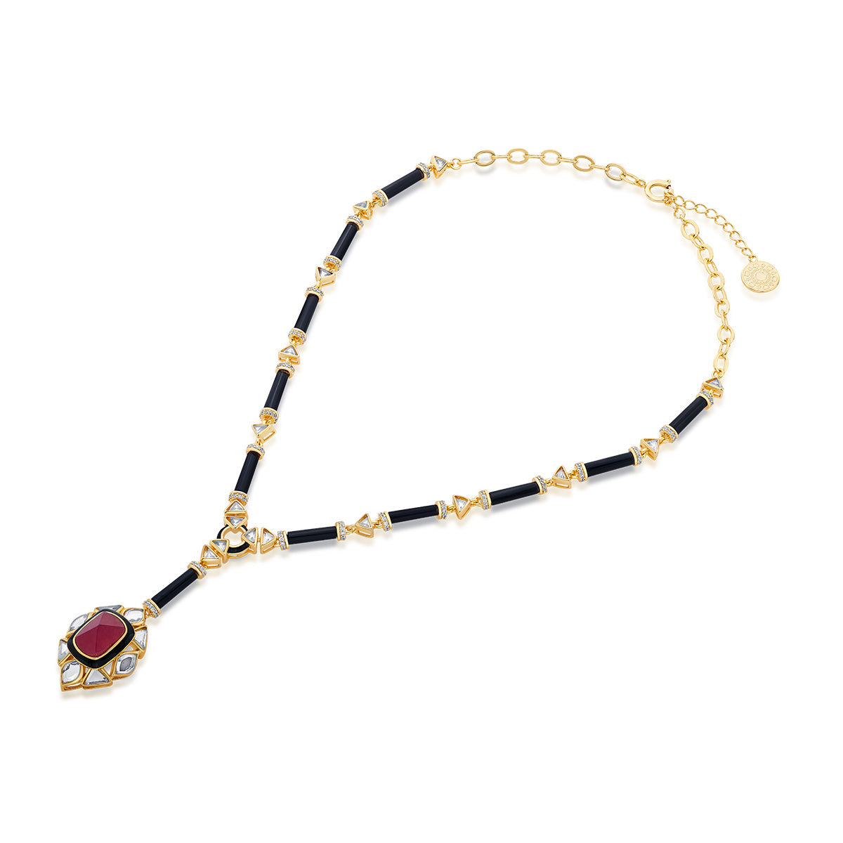 Begum Haute Pink Drop Necklace - Isharya | Modern Indian Jewelry