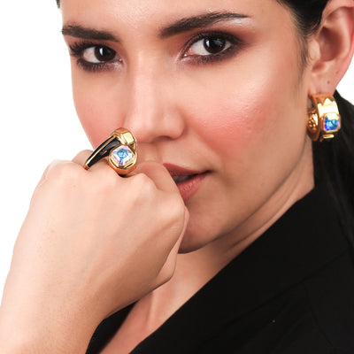 Faye Wrap Abalone Ring - Isharya | Modern Indian Jewelry