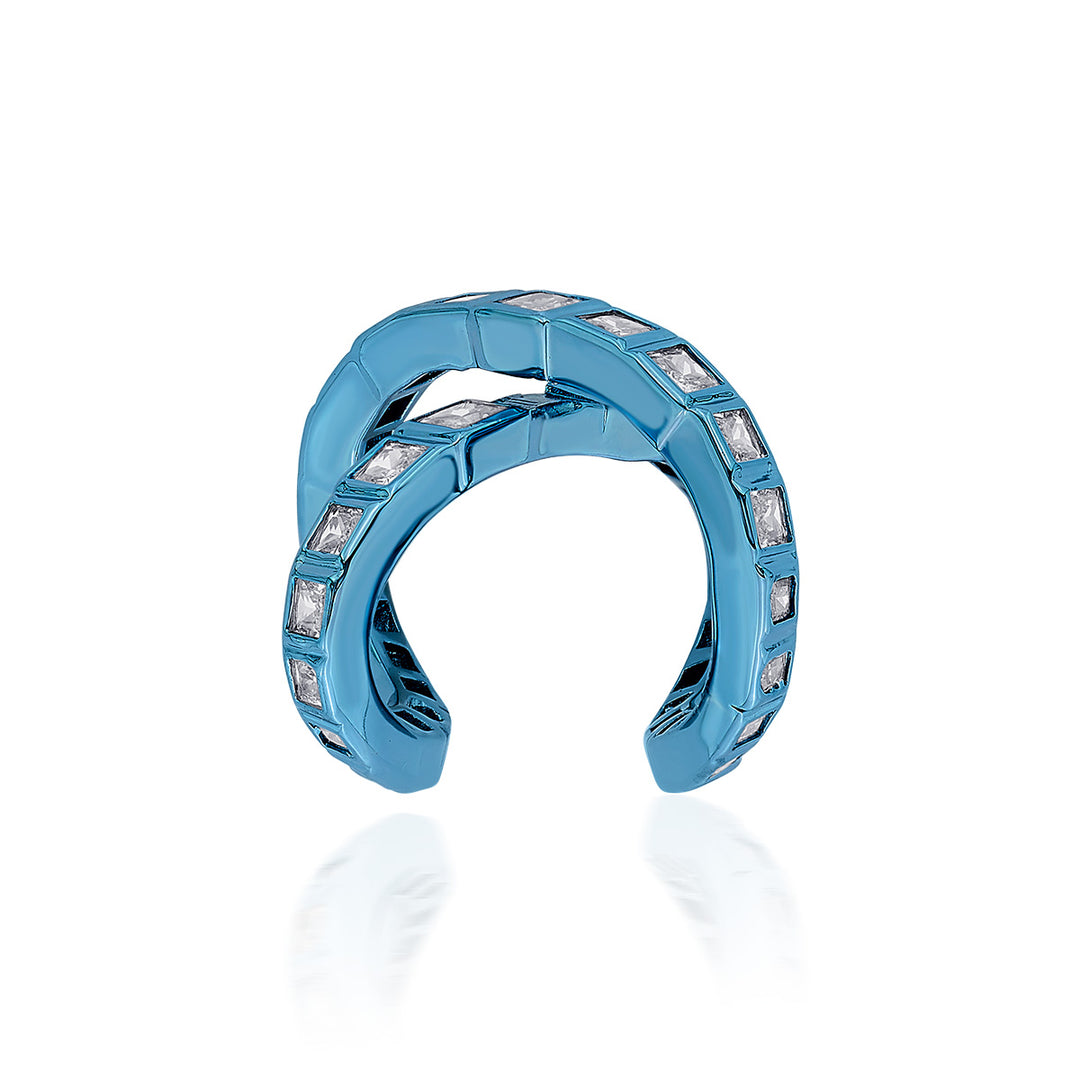Aqua Blue Cross Ring