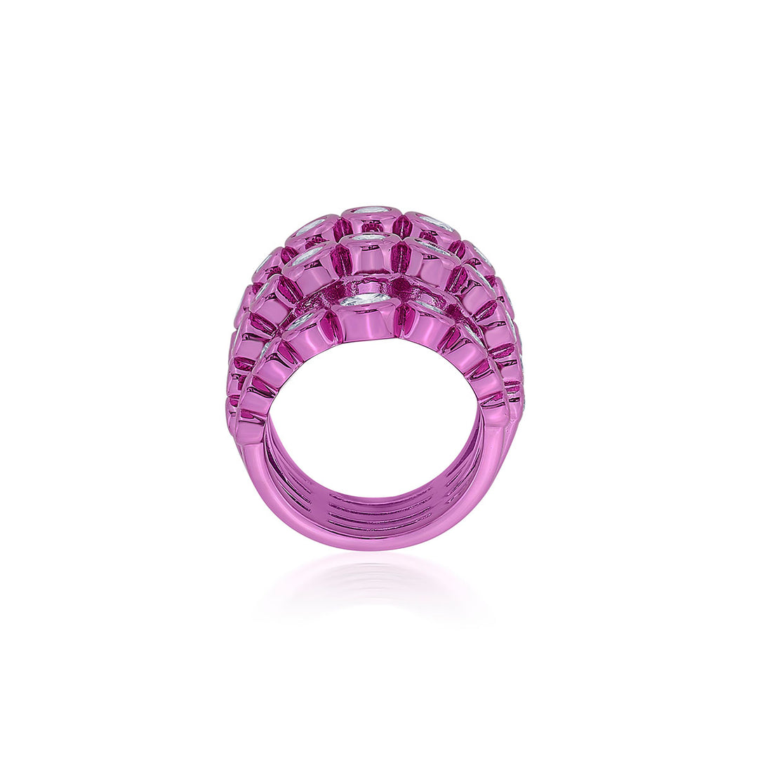 Rani Pink  Quintuple Ring