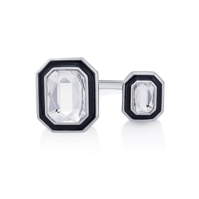 Bougie Dual-Crystal Ring - Isharya | Modern Indian Jewelry