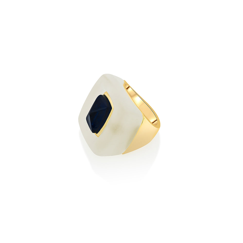 Bather Blue Sapphire Doublet Ring