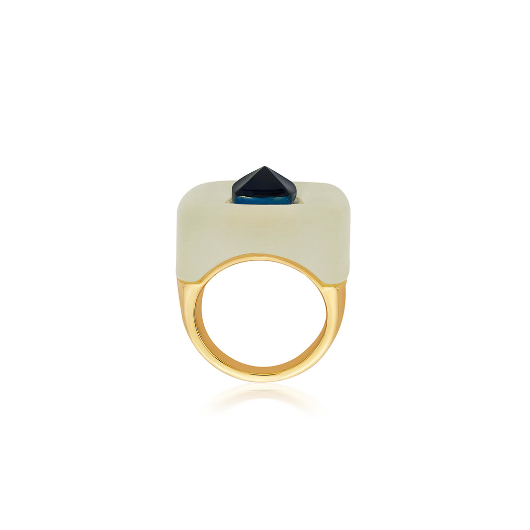 Bather Blue Sapphire Doublet Ring