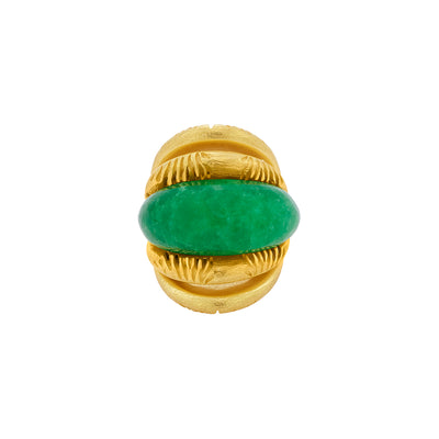 Gaia Jade Statement Ring - Isharya | Modern Indian Jewelry