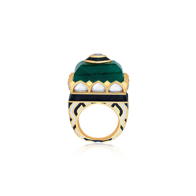 Begum Haute Evergreen Mughal Ring - Isharya | Modern Indian Jewelry