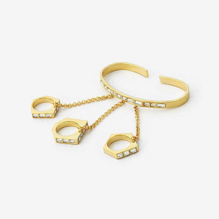 Disco Mirror Hand Bracelet