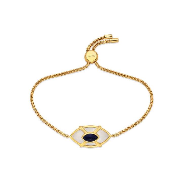 Evil Eye Blue Saphire Doublet Bracelet