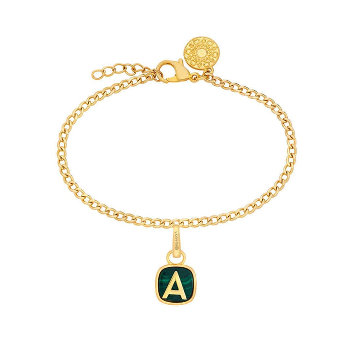 Gold Link Slim Halo Chain Bracelet