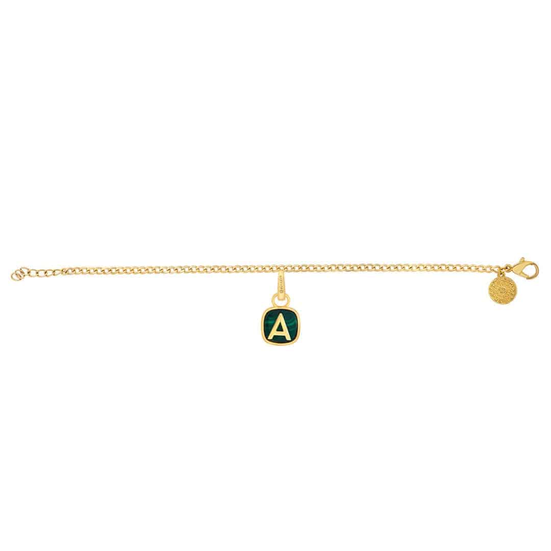 Gold Link Slim Halo Chain Bracelet