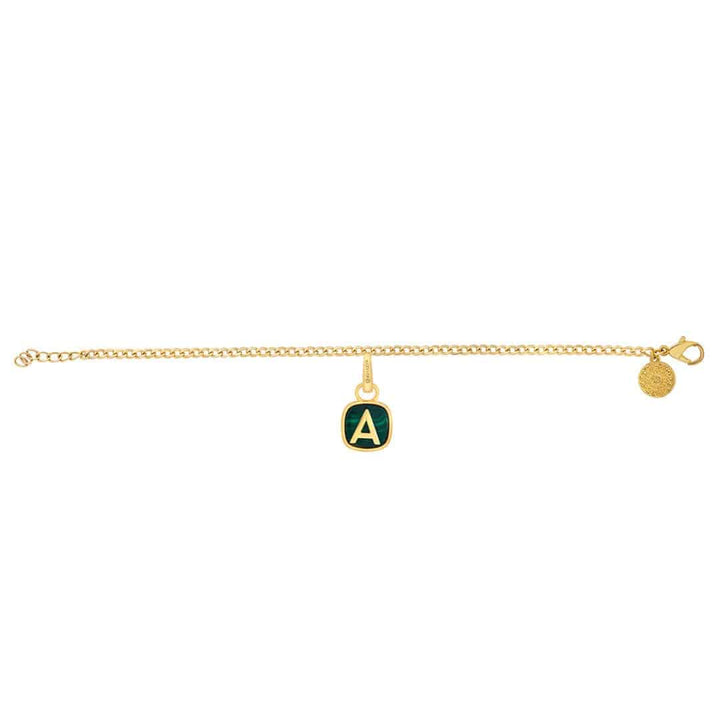 Gold Link Slim Halo Chain Bracelet