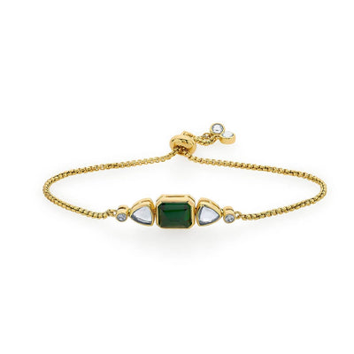 Ruhaniyat Green Hydro & Mirror Bracelet - Isharya | Modern Indian Jewelry