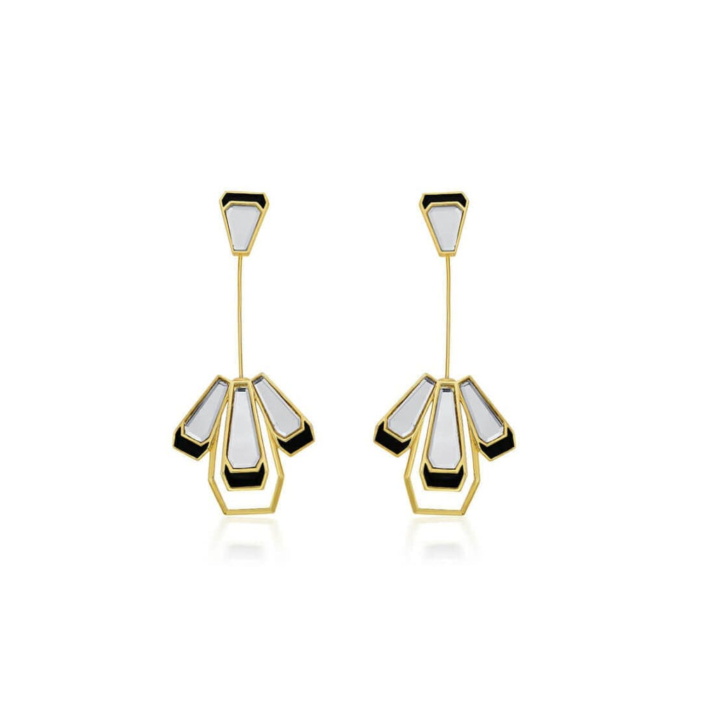 Ayaana Long Mirror Earrings