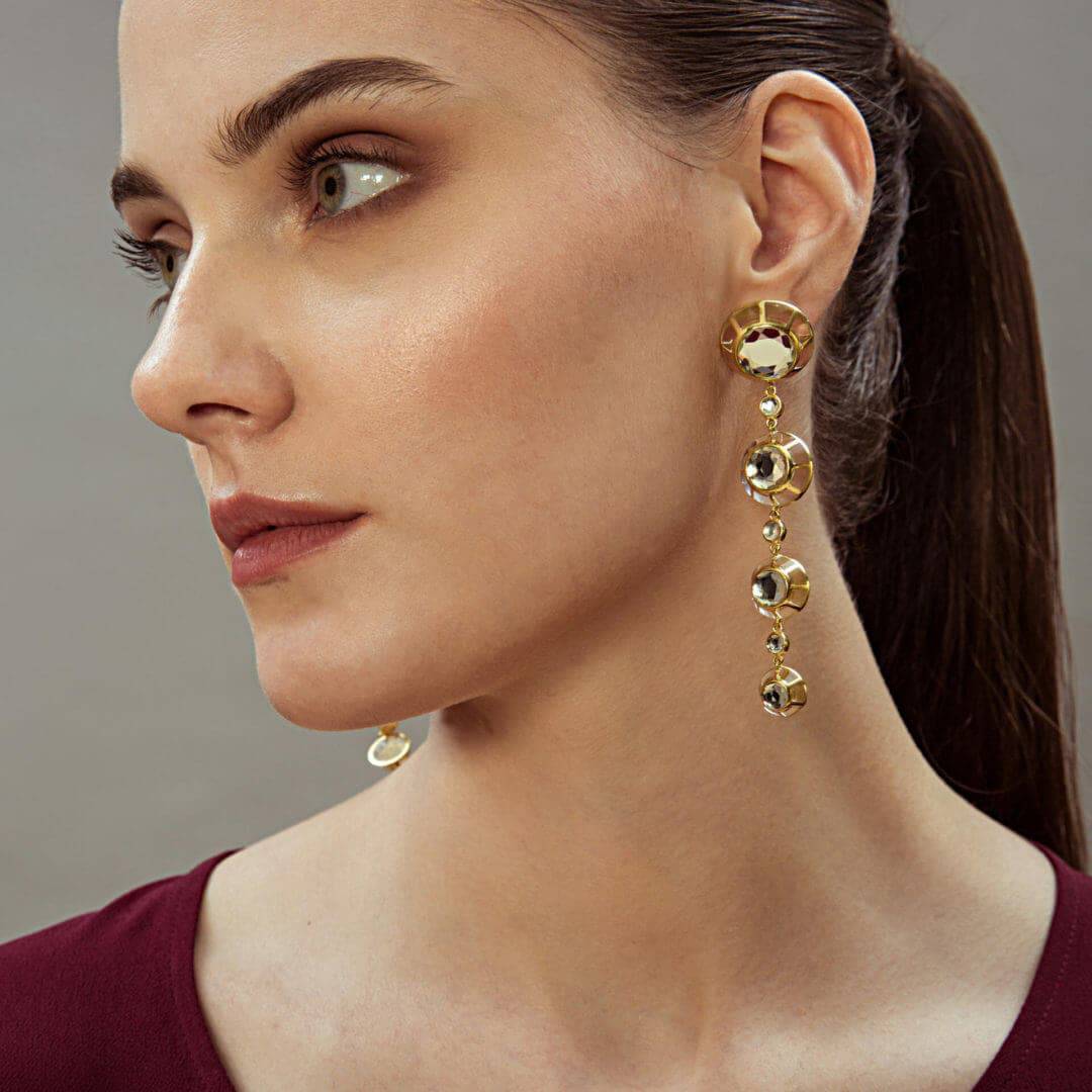 Ayaana Resin & Mirror Long Earrings