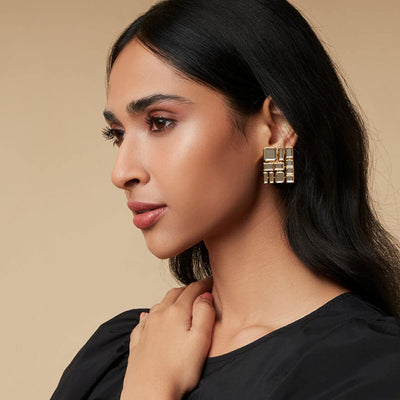 Balance Stud Earrings - Isharya | Modern Indian Jewelry