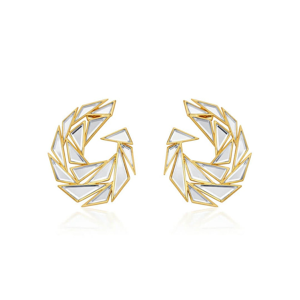 Demi Goddess Divine Mirror Statement Earrings