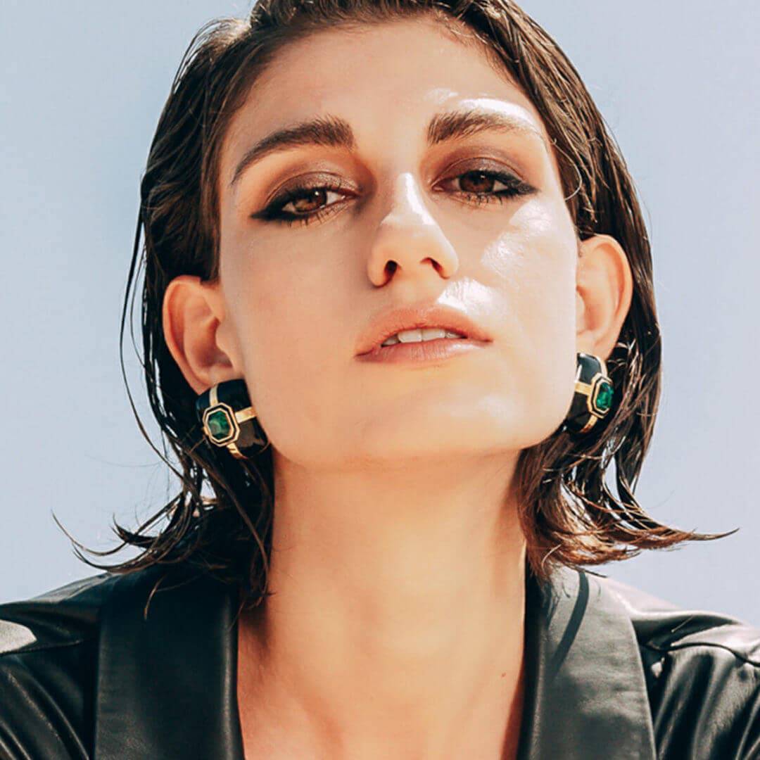 Emma Emerald Stud Earrings