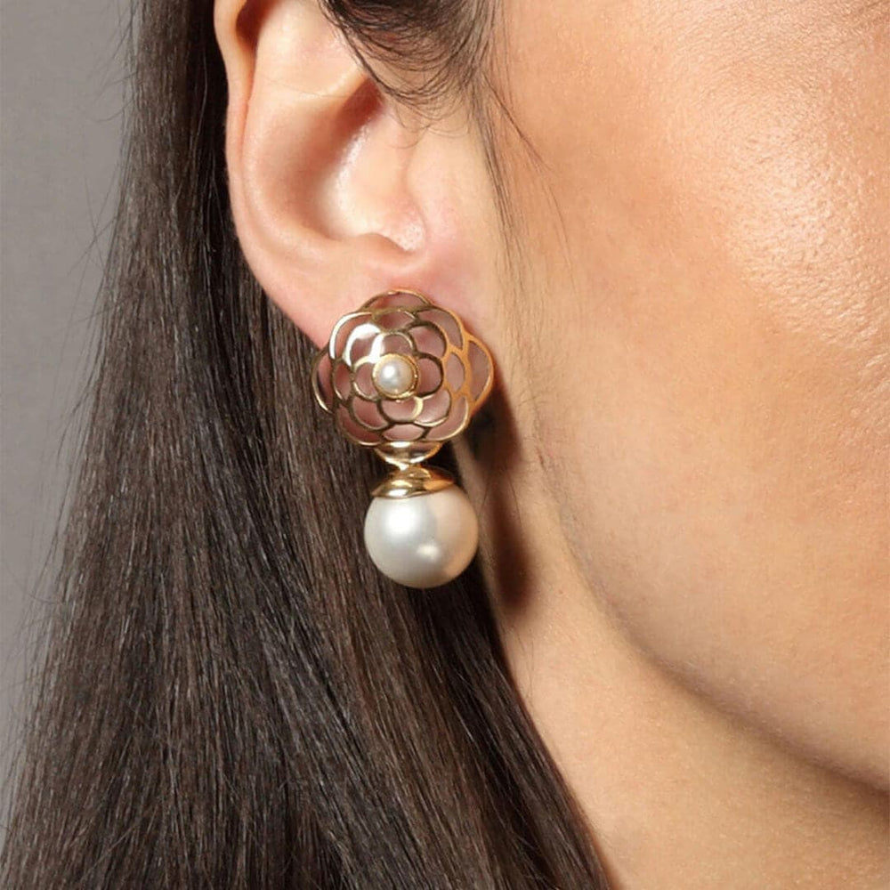 Infinite Petals  Resin Libra Earring - Isharya | Modern Indian Jewelry