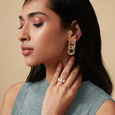 Infinity Stud Earrings - Isharya | Modern Indian Jewelry