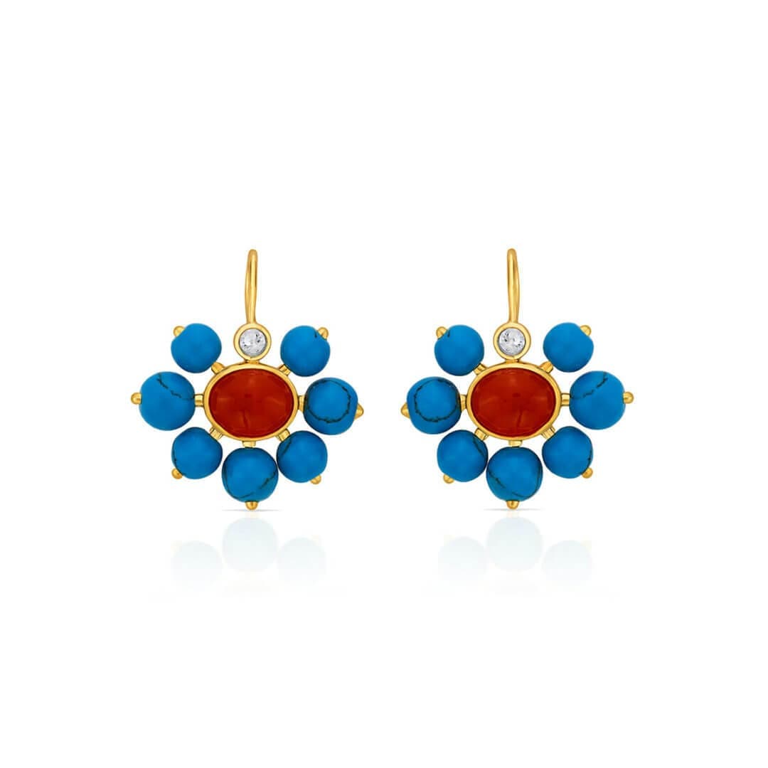 Iris Turquoise Earrings  - Isharya | Modern Indian Jewelry