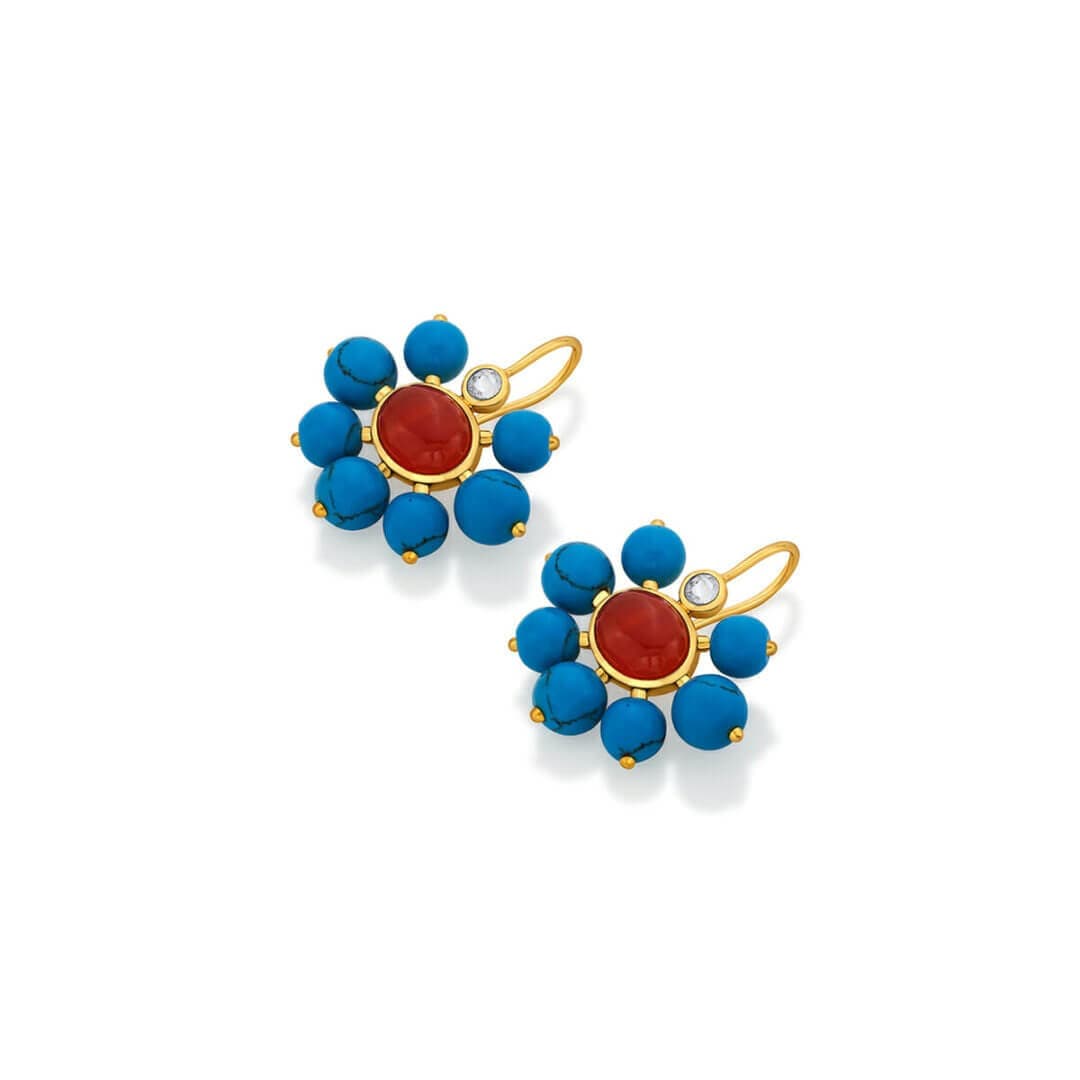 Iris Turquoise Earrings  - Isharya | Modern Indian Jewelry