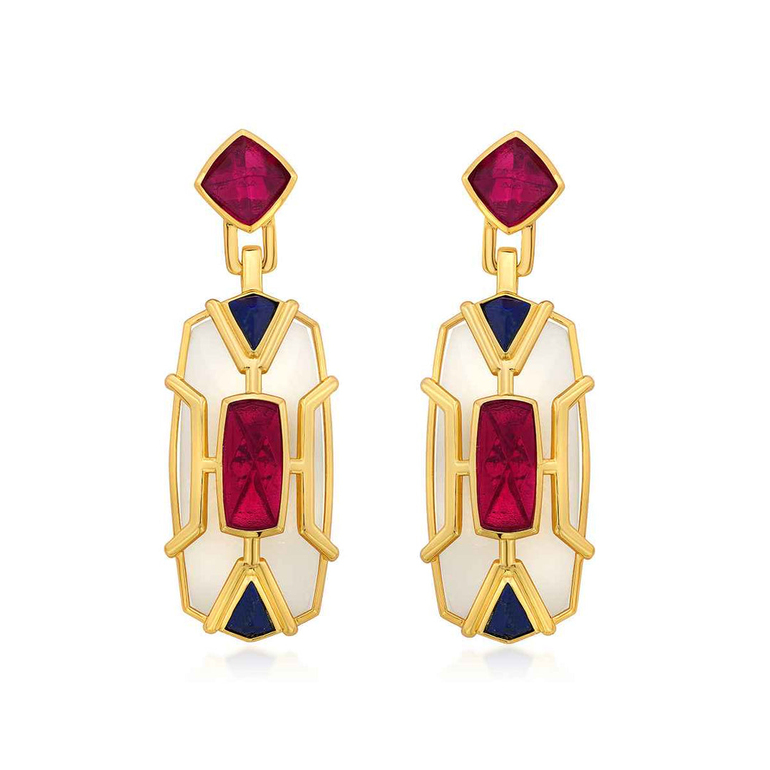 Kaleidoscope Pink Hydro Lapis Earring