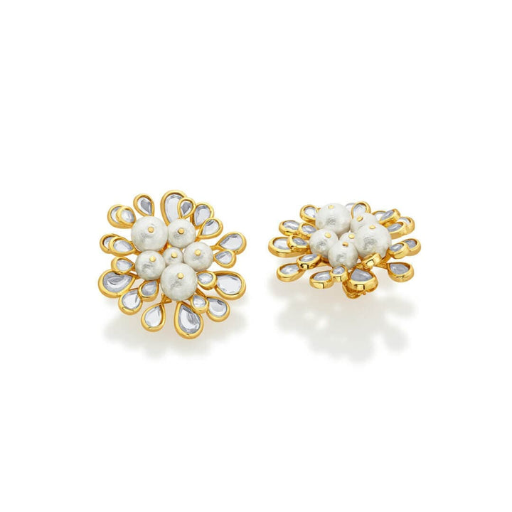 Limelight Cluster Of Pearls Statement Stud Earrings