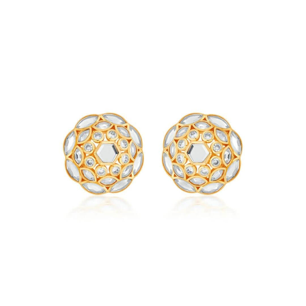 Marquise Mirror Cluster Stud Earrings