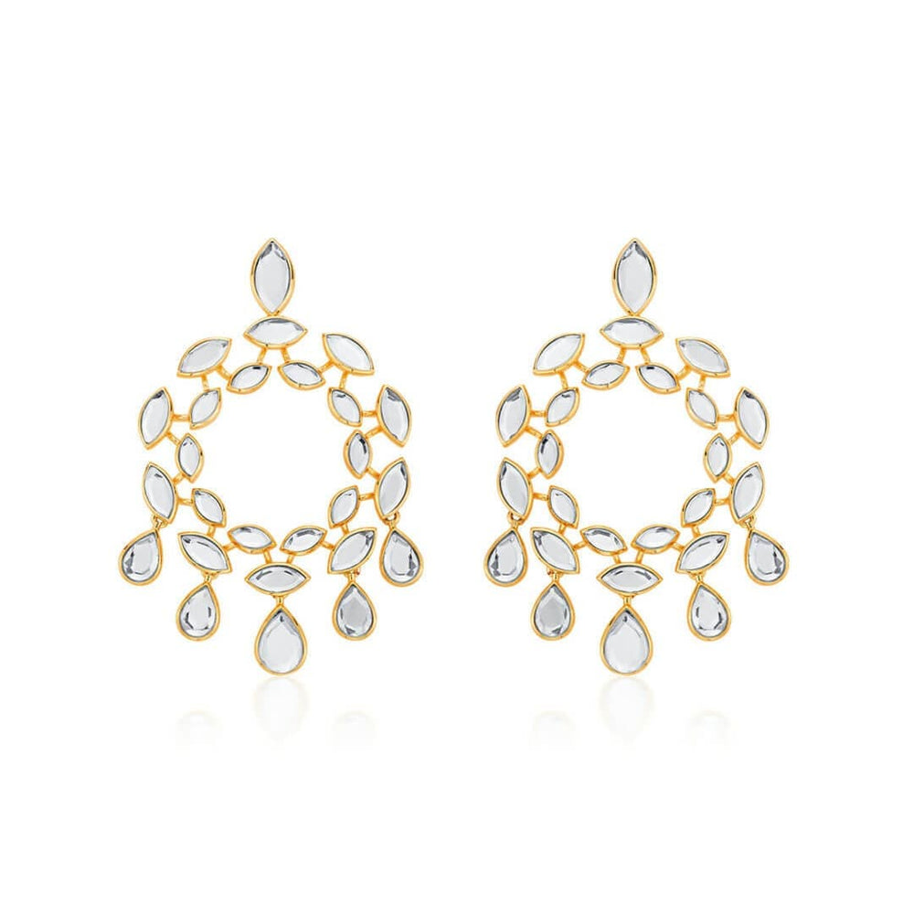 Marquise Mirror Moon Bali Earrings