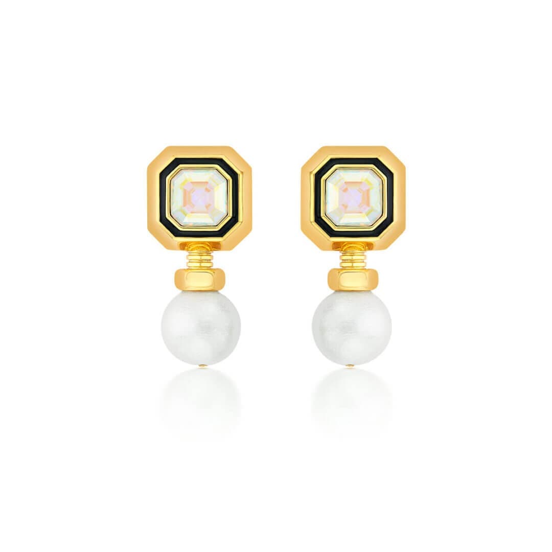 O’Keeffe White Abalone and Pearl Drop Earrings
