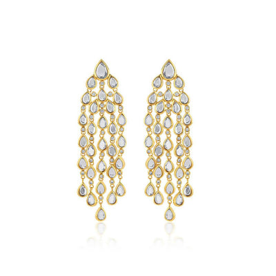Paradise Dew Chandelier Statement Earrings - Isharya | Modern Indian Jewelry