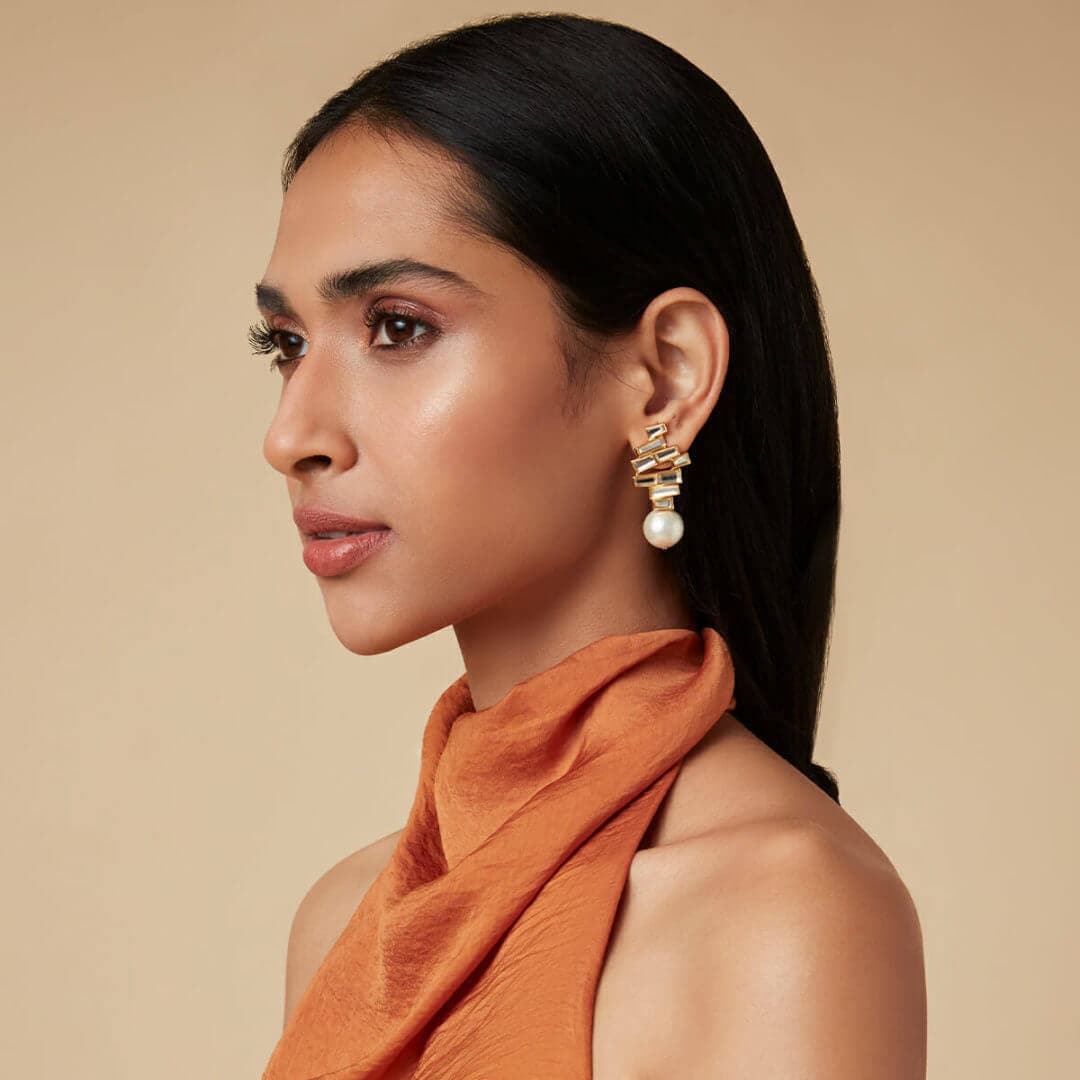 Minimalist Face Earrings Hanging Earrings Gold Tone Modern Dangle Earrings  Gift for Her Modern Earrings - Etsy