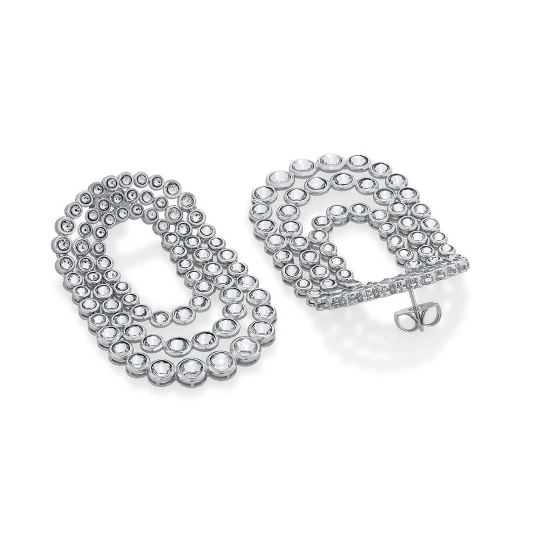 Silver Ruhaniyat Shimmering CZ Earrings