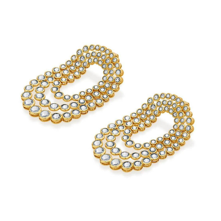 Gold Ruhaniyat Shimmering CZ Earrings