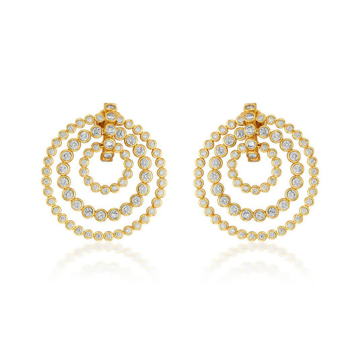 Seher CZ Concentric Hoop Earrings
