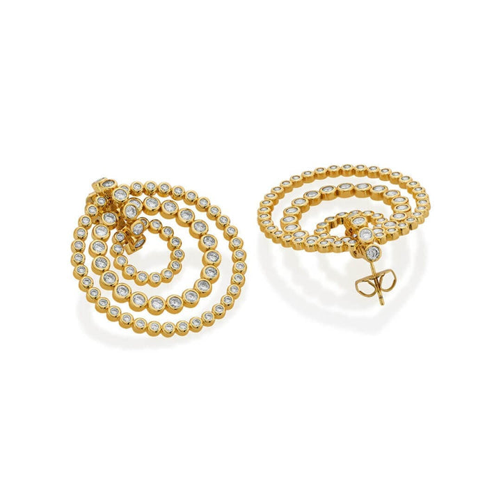 Seher CZ Concentric Hoop Earrings