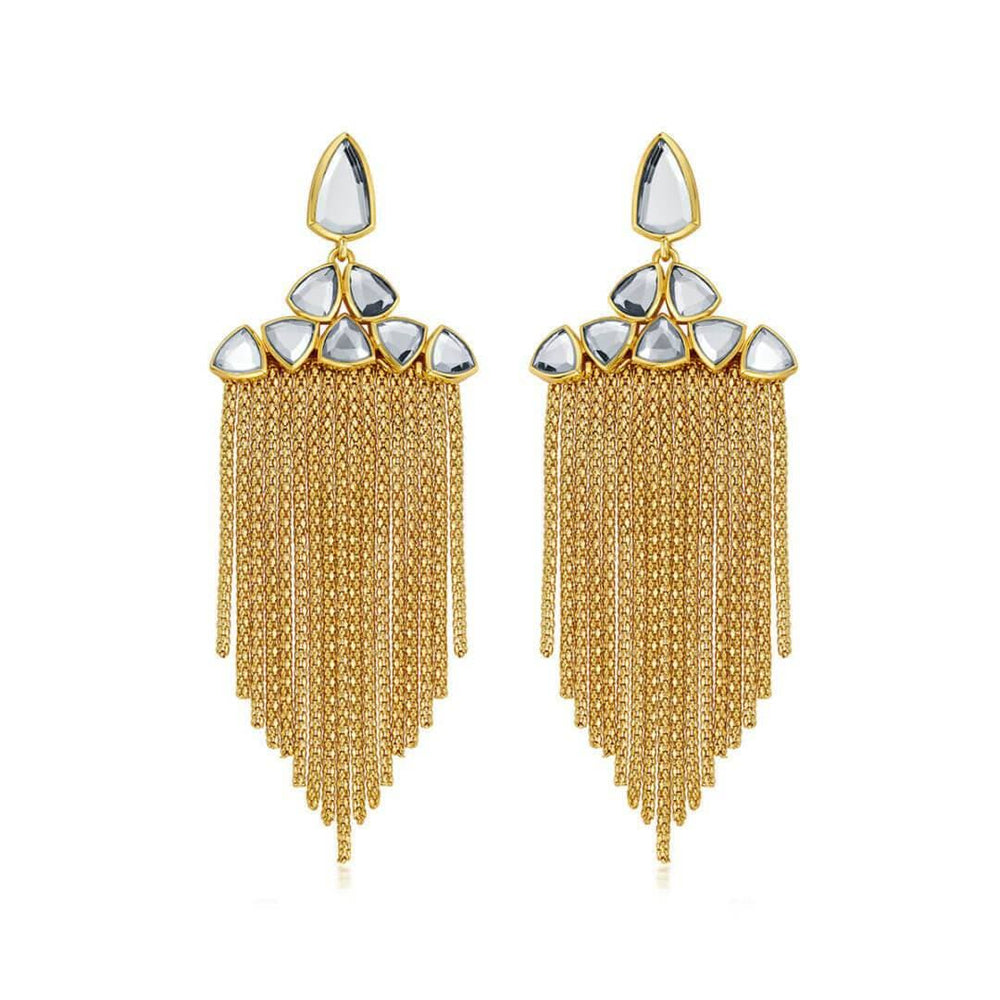 Shiza Mirror Long Earrings