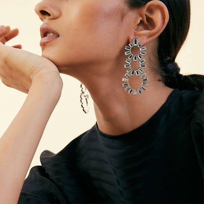 Disco Mirror Chandelier Earring - Isharya | Modern Indian Jewelry